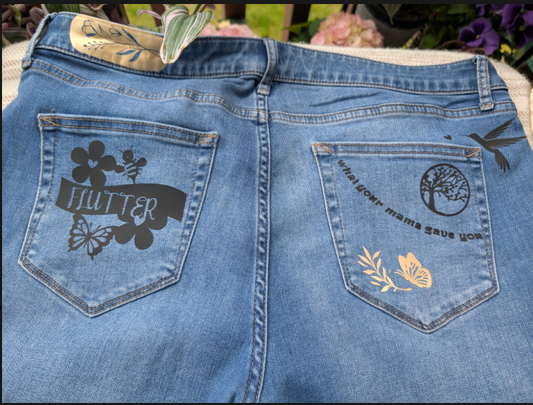 “Flutter & Root” Affirmation Jeans