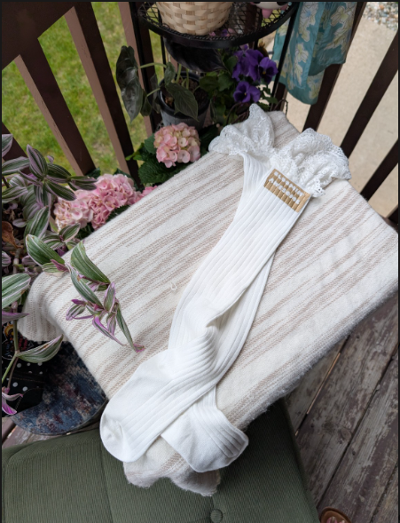 Bloomin' Awesome Lace-Top Socks