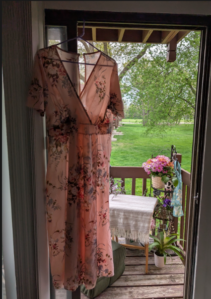"Growing Together" Blush Garden Dress