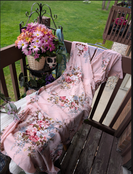 "Growing Together" Blush Garden Dress