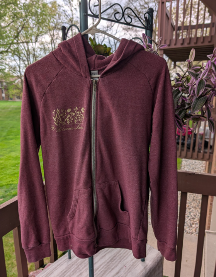 “Growing Together” Burgundy Zip Hoodie – Roots First Edition