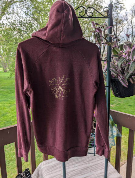 “Growing Together” Burgundy Zip Hoodie – Roots First Edition